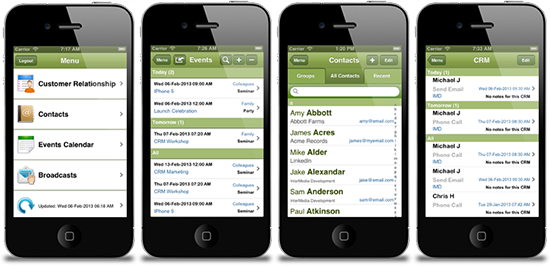 RICH CRM iPhone examples