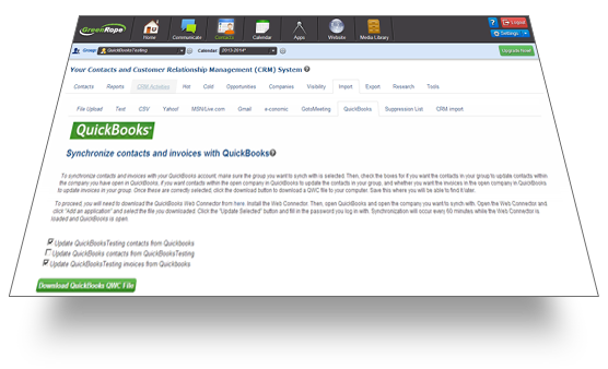 QuickBooks synchronizing with RICH CRM