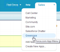 RICH CRM SalesForce App Menu