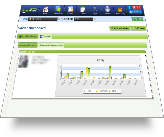 Social media dashboard